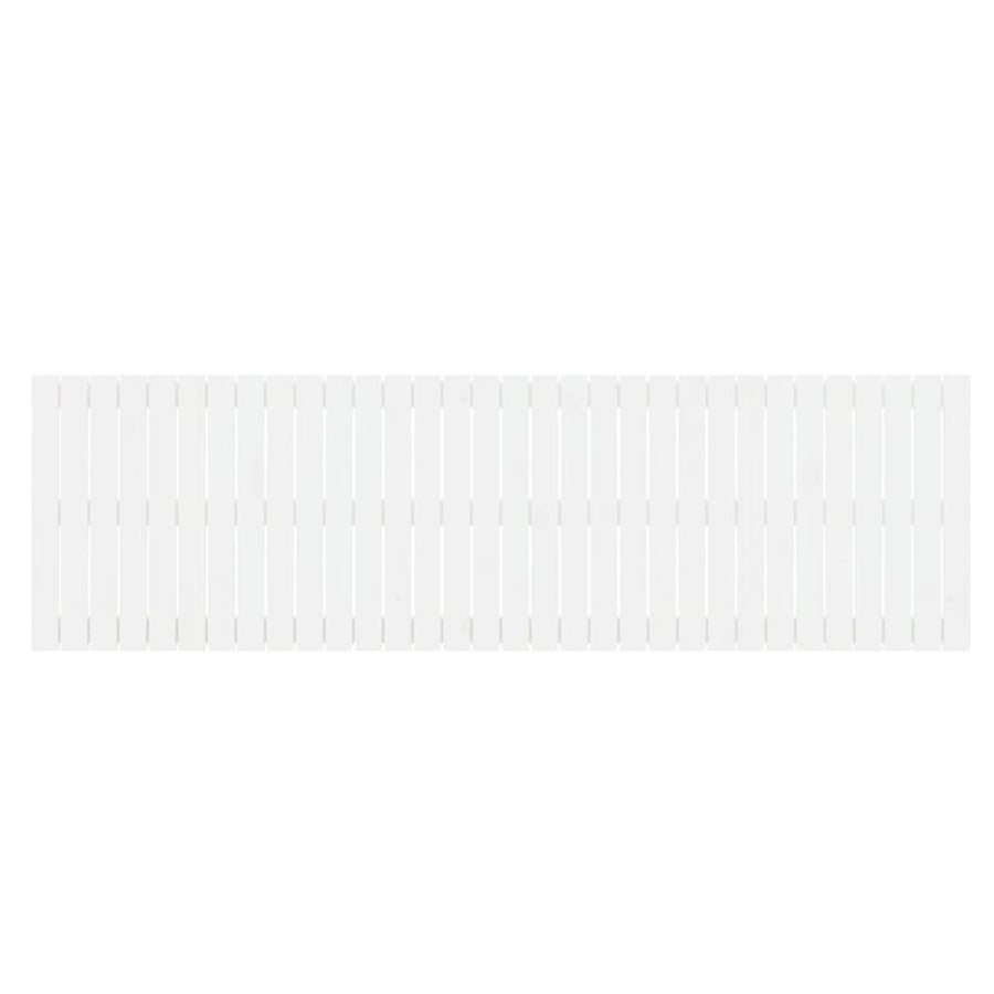 Wandhoofdbord 204X3X60 Cm Massief Grenenhout Wit 204 x 60 cm
