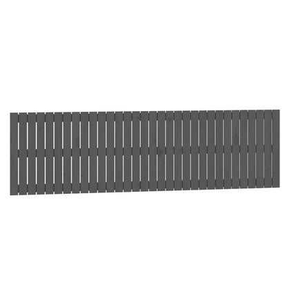 Wandhoofdbord 204X3X60 Cm Massief Grenenhout Grijs 204 x 60 cm