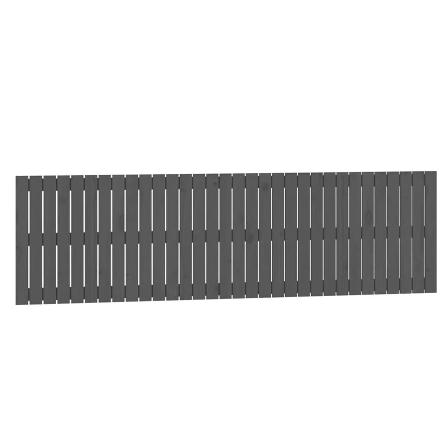 Wandhoofdbord 204X3X60 Cm Massief Grenenhout Grijs 204 x 60 cm