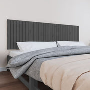 Hoofdbord wand 204x3x60 cm massief grenenhout grijs