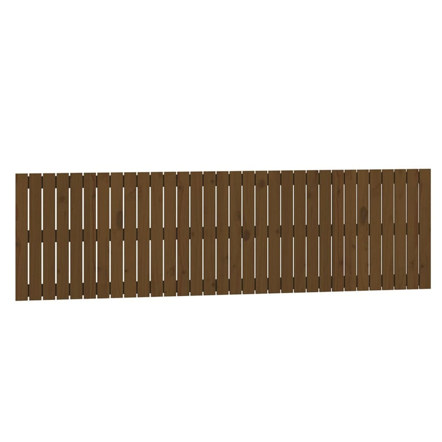 Wandhoofdbord 204X3X60 Cm Massief Grenenhout Honingbruin 204 x 60 cm