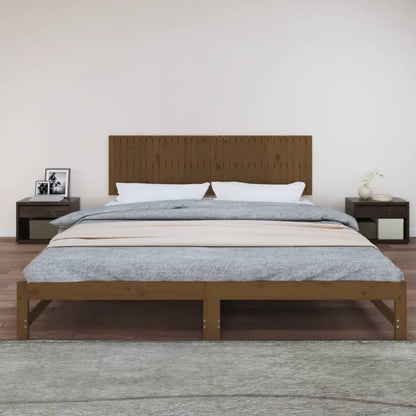 Wandhoofdbord 204X3X60 Cm Massief Grenenhout Honingbruin 204 x 60 cm