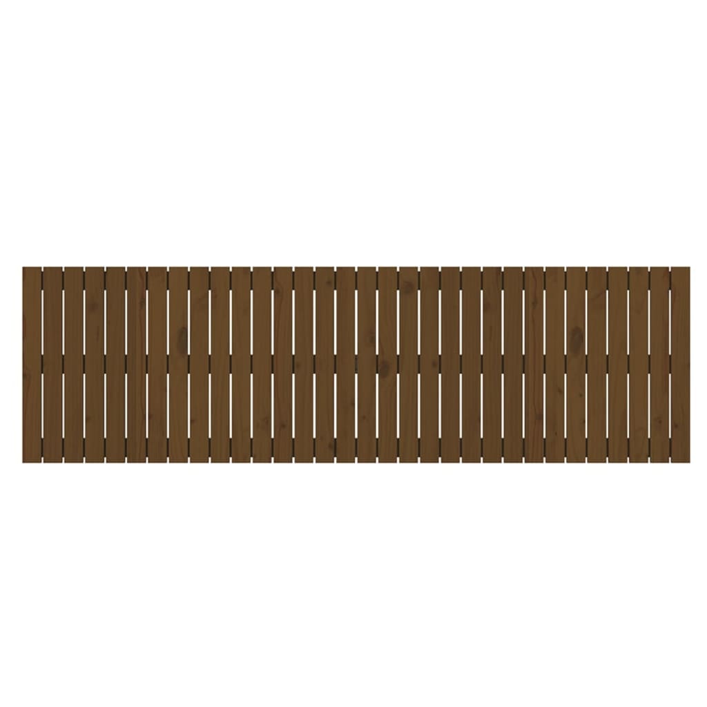 Wandhoofdbord 204X3X60 Cm Massief Grenenhout Honingbruin 204 x 60 cm