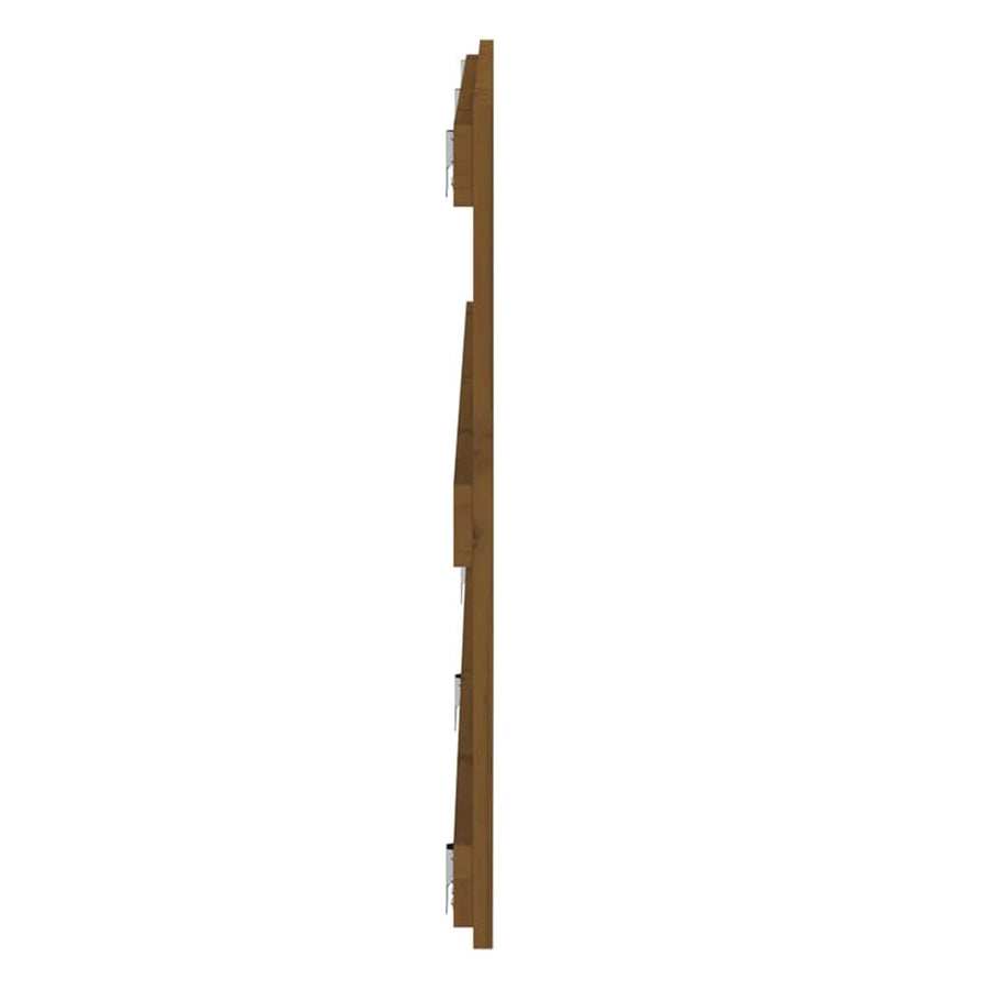 Wandhoofdbord 204X3X60 Cm Massief Grenenhout Honingbruin 204 x 60 cm