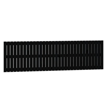Wandhoofdbord 204X3X60 Cm Massief Grenenhout Zwart 204 x 60 cm