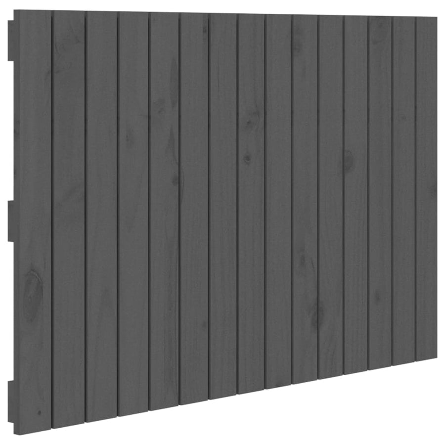 Wandhoofdbord 95,5X3X60 Cm Massief Grenenhout Grijs 95.5 x 60 cm