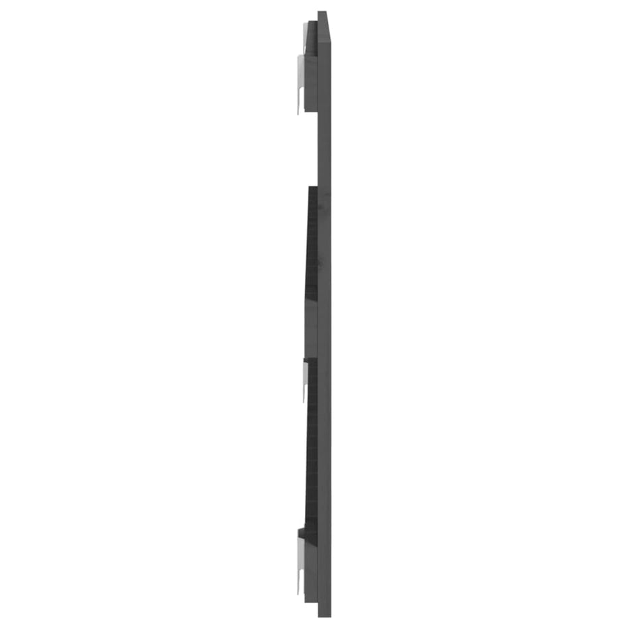 Wandhoofdbord 95,5X3X60 Cm Massief Grenenhout Grijs 95.5 x 60 cm