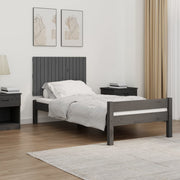 Hoofdbord 95,5x3x60 cm massief grenenhout grijs