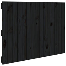 Wandhoofdbord 95,5X3X60 Cm Massief Grenenhout Zwart 95.5 x 60 cm