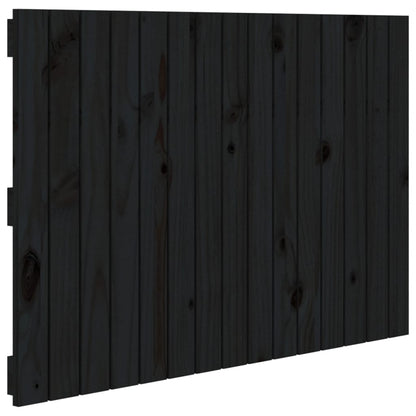 Wandhoofdbord 95,5X3X60 Cm Massief Grenenhout Zwart 95.5 x 60 cm