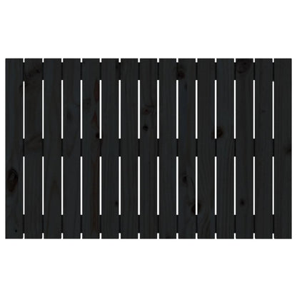 Wandhoofdbord 95,5X3X60 Cm Massief Grenenhout Zwart 95.5 x 60 cm
