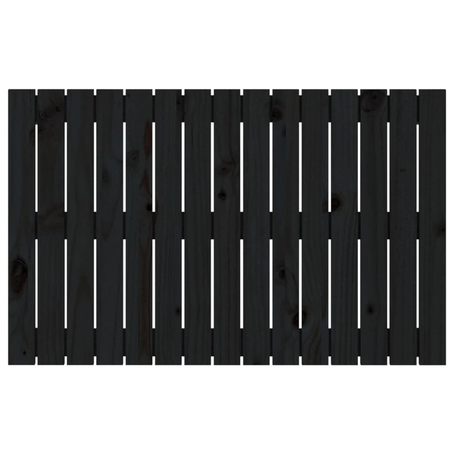 Wandhoofdbord 95,5X3X60 Cm Massief Grenenhout Zwart 95.5 x 60 cm