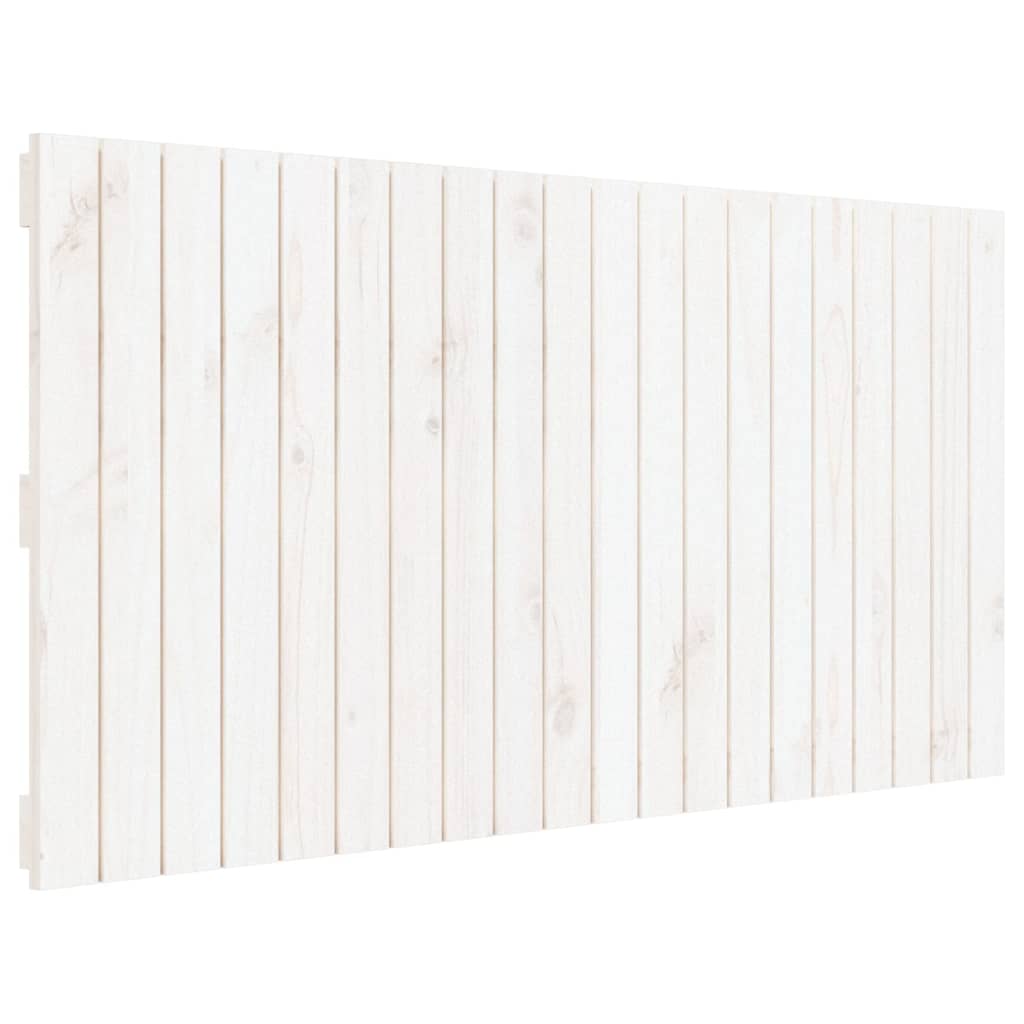 Wandhoofdbord 27,5X3X60 Cm Massief Grenenhout Wit 127.5 x 60 cm