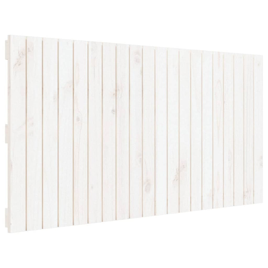 Wandhoofdbord 27,5X3X60 Cm Massief Grenenhout Wit 127.5 x 60 cm