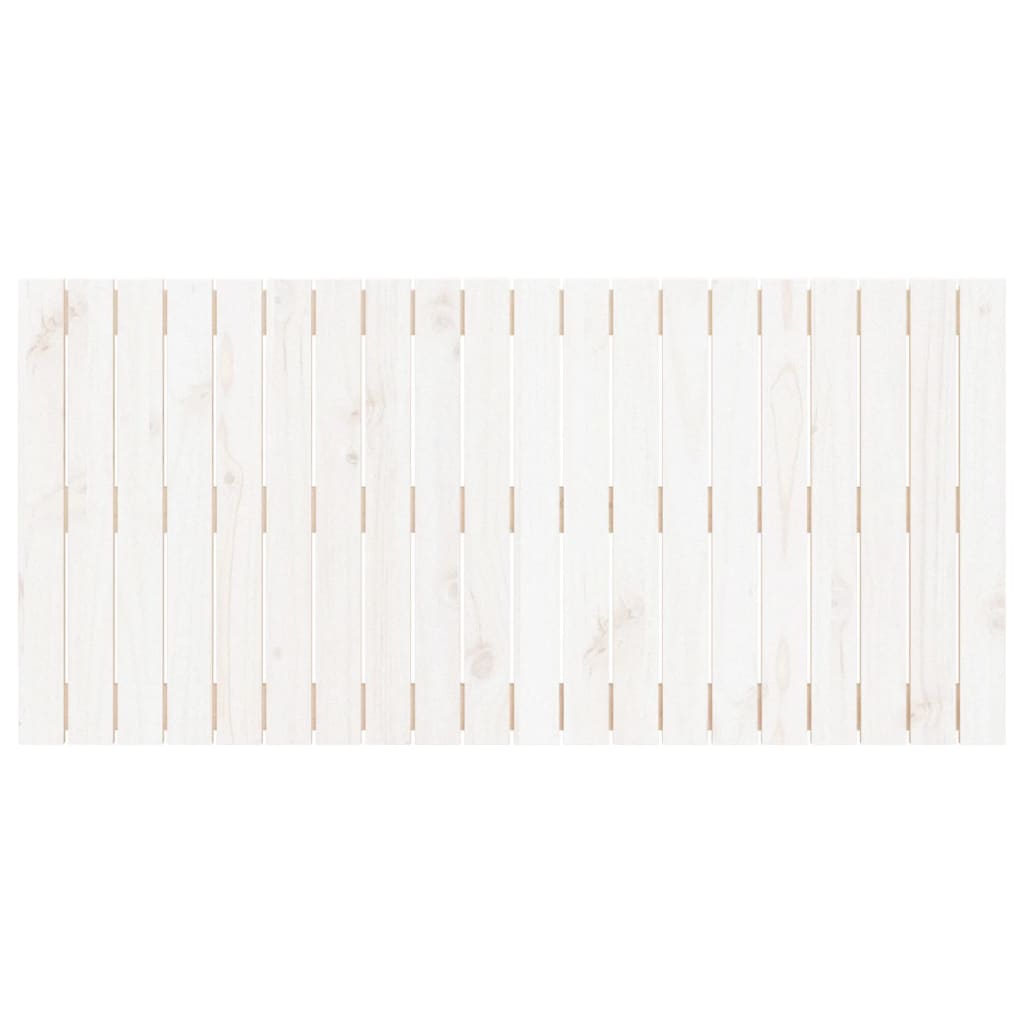 Wandhoofdbord 27,5X3X60 Cm Massief Grenenhout Wit 127.5 x 60 cm