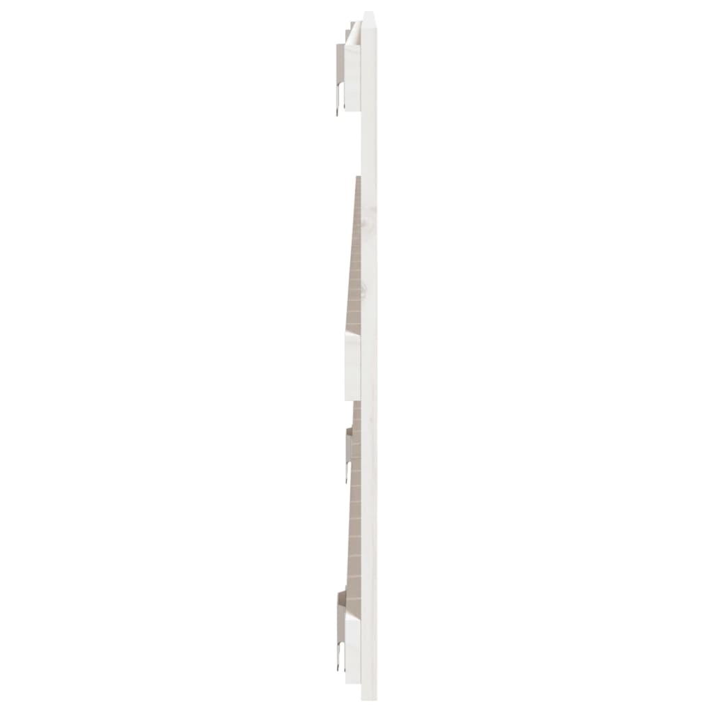 Wandhoofdbord 27,5X3X60 Cm Massief Grenenhout Wit 127.5 x 60 cm