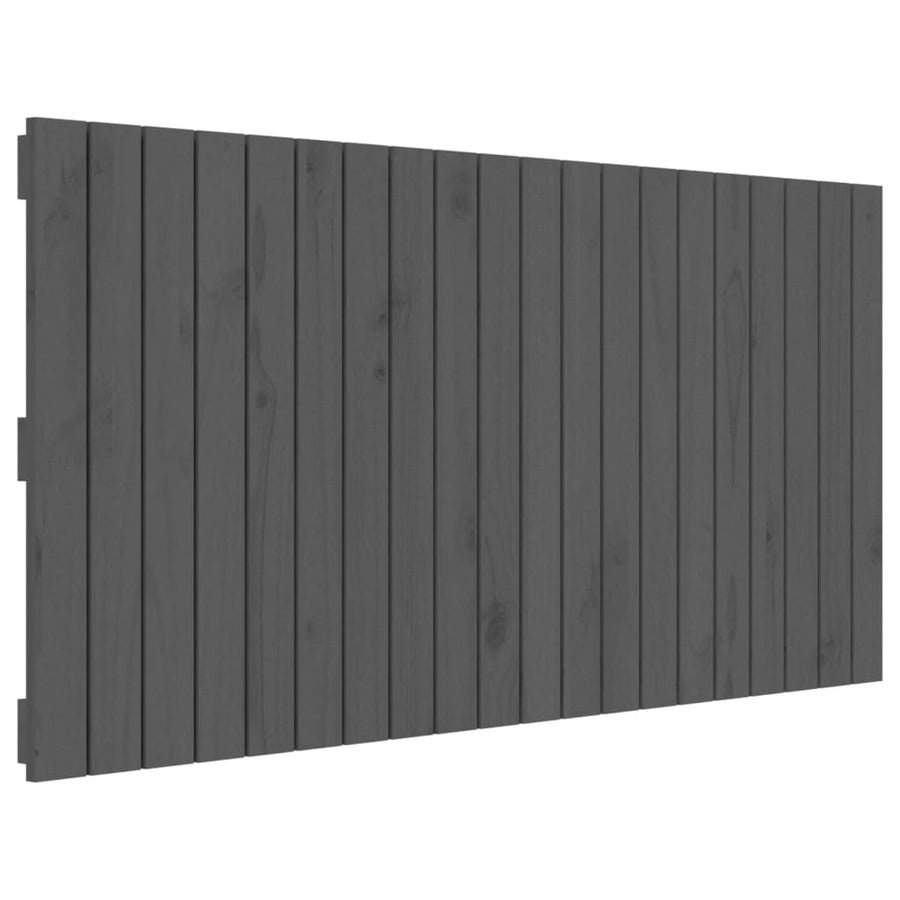 Wandhoofdbord 27,5X3X60 Cm Massief Grenenhout Grijs 127.5 x 60 cm