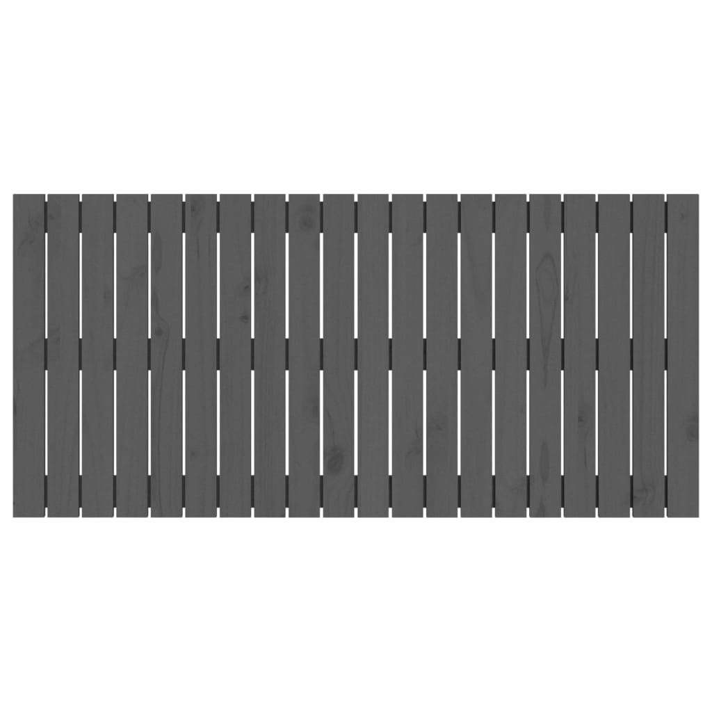 Wandhoofdbord 27,5X3X60 Cm Massief Grenenhout Grijs 127.5 x 60 cm
