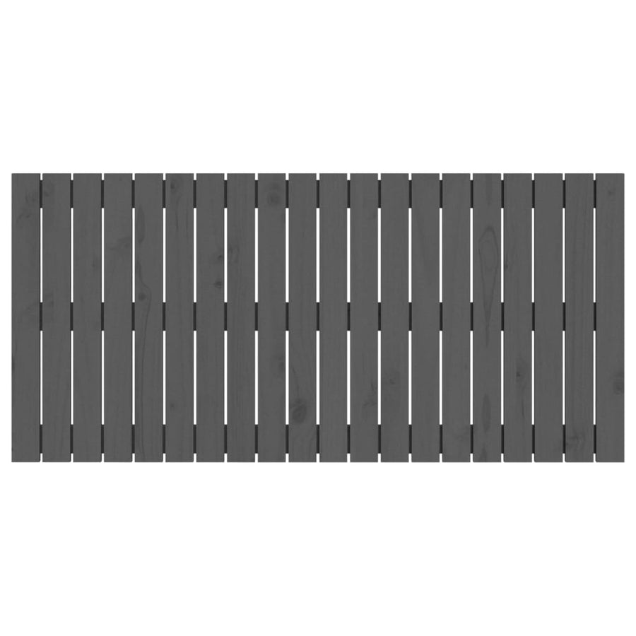 Wandhoofdbord 27,5X3X60 Cm Massief Grenenhout Grijs 127.5 x 60 cm