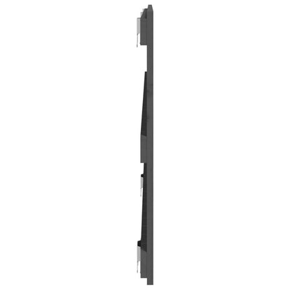 Wandhoofdbord 27,5X3X60 Cm Massief Grenenhout Grijs 127.5 x 60 cm