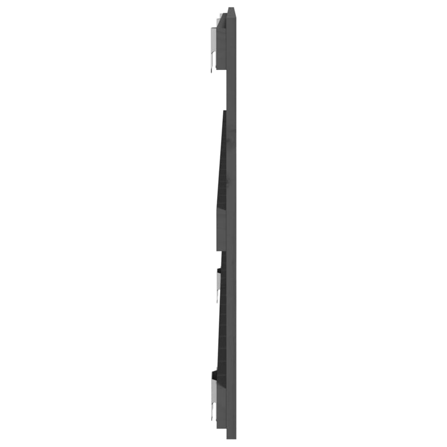 Wandhoofdbord 27,5X3X60 Cm Massief Grenenhout Grijs 127.5 x 60 cm