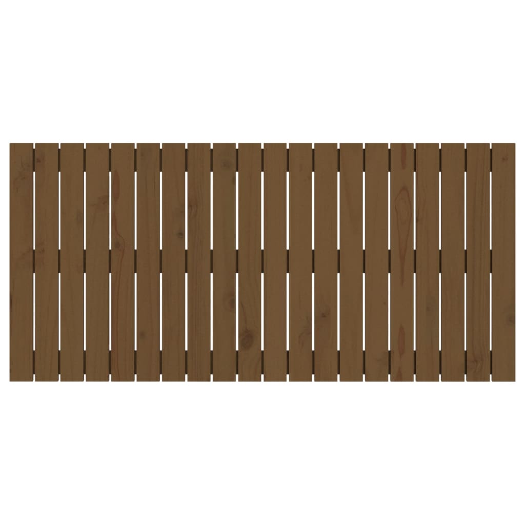 Wandhoofdbord 27,5X3X60 Cm Massief Grenenhout Honingbruin 127.5 x 60 cm