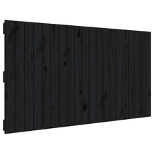 Wandhoofdbord 27,5X3X60 Cm Massief Grenenhout Zwart 127.5 x 60 cm