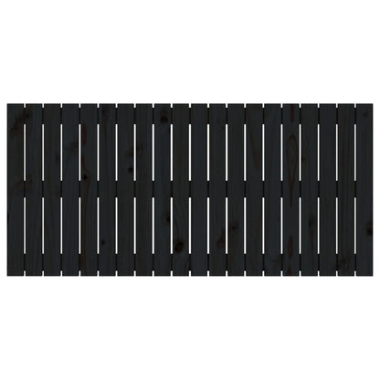Wandhoofdbord 27,5X3X60 Cm Massief Grenenhout Zwart 127.5 x 60 cm
