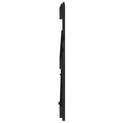 Wandhoofdbord 27,5X3X60 Cm Massief Grenenhout Zwart 127.5 x 60 cm
