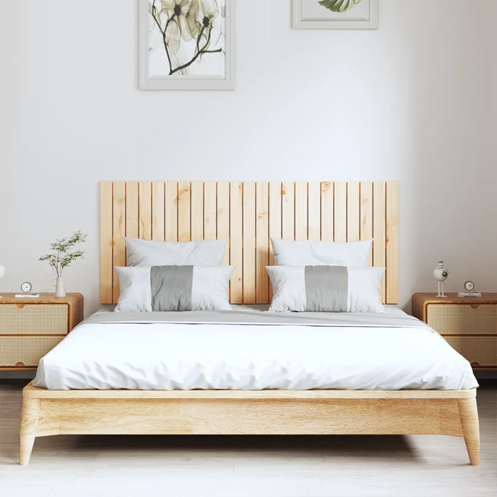 Wandhoofdbord 47X3X60 Cm Massief Grenenhout Naturel 147 x 60 cm