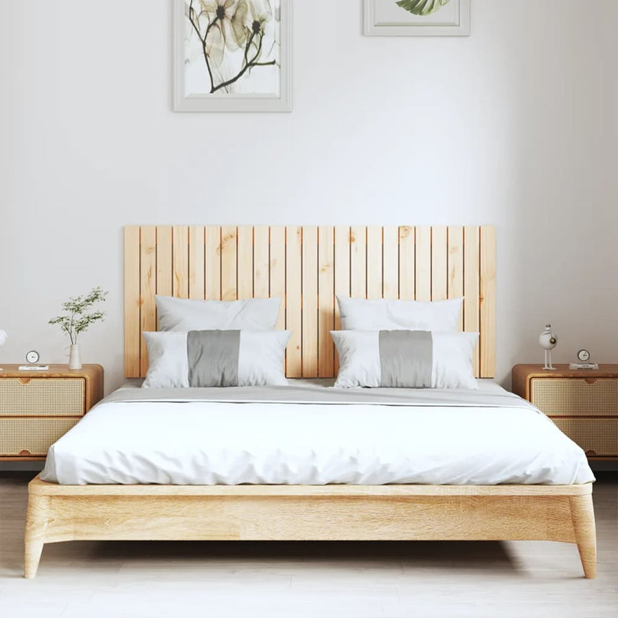 Wandhoofdbord 47X3X60 Cm Massief Grenenhout Naturel 147 x 60 cm