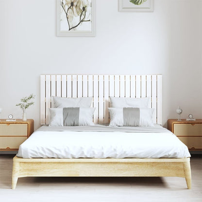 Wandhoofdbord 47X3X60 Cm Massief Grenenhout Wit 147 x 60 cm