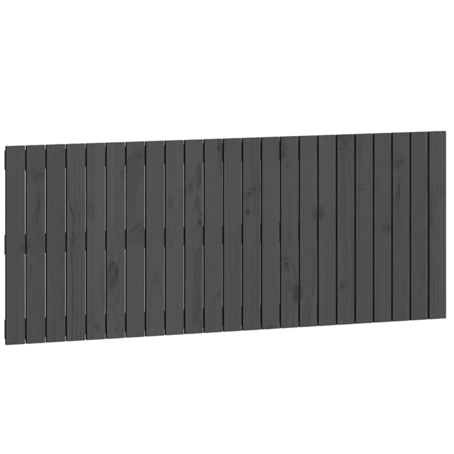 Wandhoofdbord 47X3X60 Cm Massief Grenenhout Grijs 147 x 60 cm