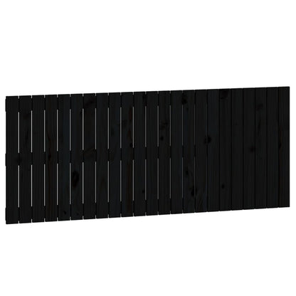 Wandhoofdbord 47X3X60 Cm Massief Grenenhout Zwart 147 x 60 cm