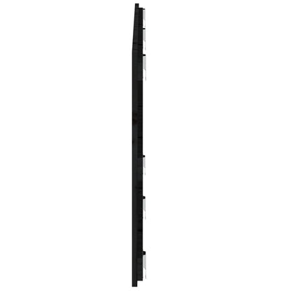 Wandhoofdbord 47X3X60 Cm Massief Grenenhout Zwart 147 x 60 cm
