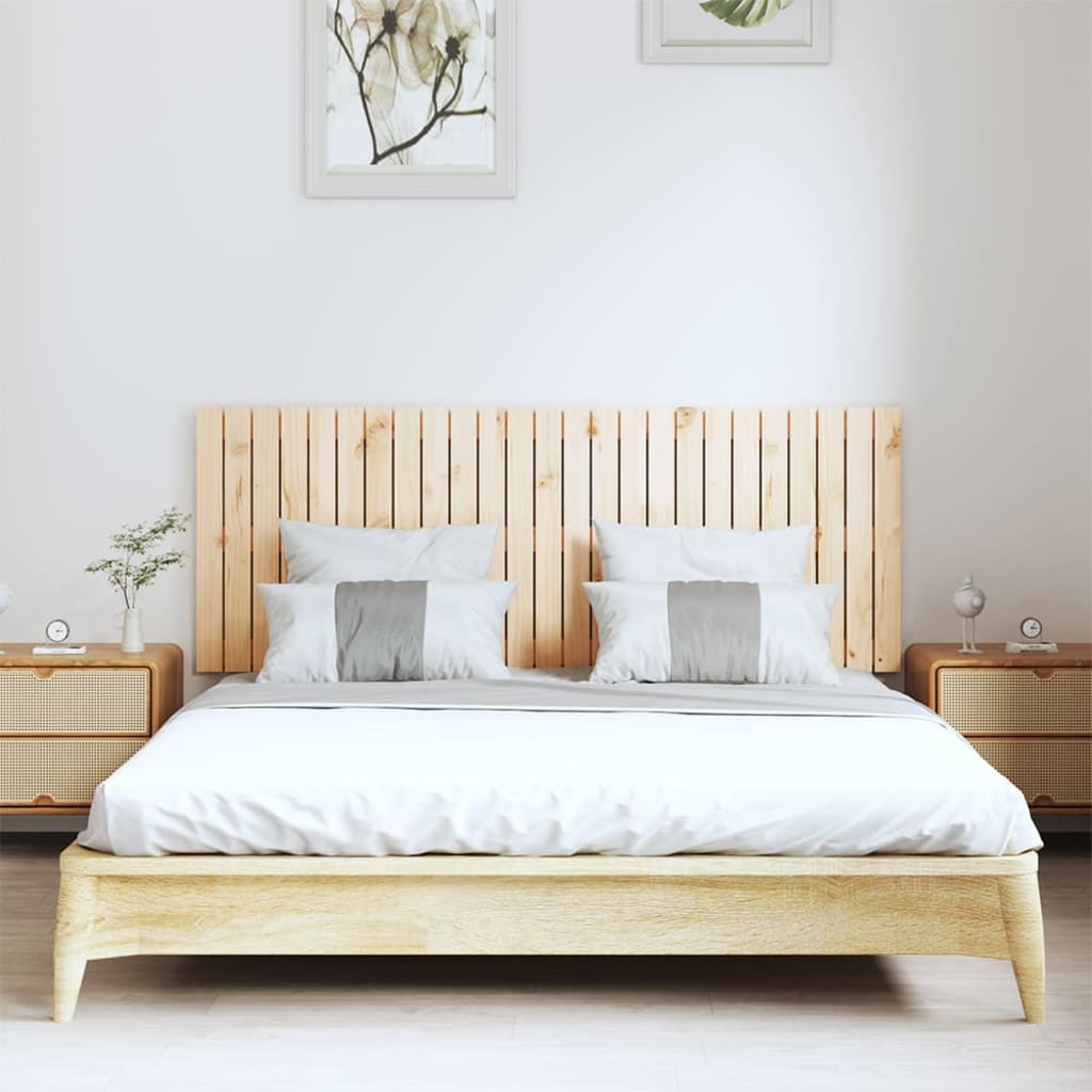 Wandhoofdbord 159,5X3X60 Cm Massief Grenenhout Naturel 159.5 x 60 cm