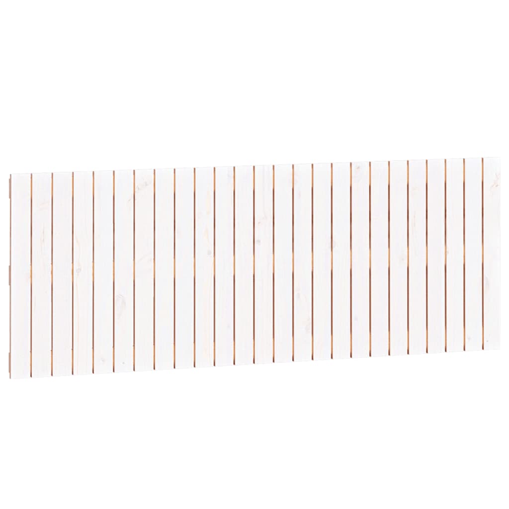 Wandhoofdbord 159,5X3X60 Cm Massief Grenenhout Wit 159.5 x 60 cm