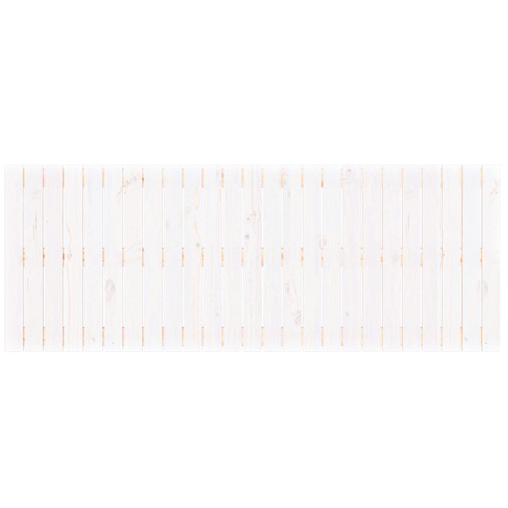 Wandhoofdbord 159,5X3X60 Cm Massief Grenenhout Wit 159.5 x 60 cm