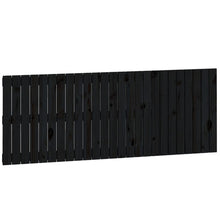 Wandhoofdbord 59,5X3X60 Cm Massief Grenenhout Zwart 159.5 x 60 cm