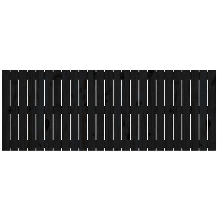 Wandhoofdbord 59,5X3X60 Cm Massief Grenenhout Zwart 159.5 x 60 cm