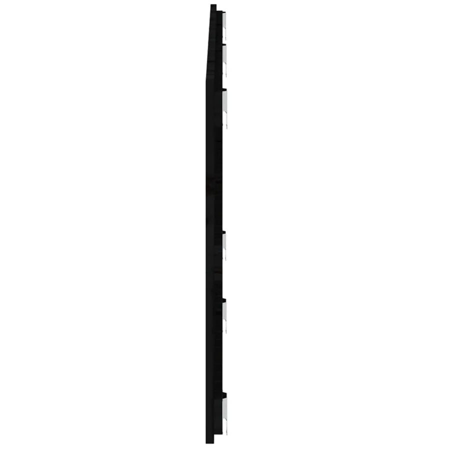 Wandhoofdbord 59,5X3X60 Cm Massief Grenenhout Zwart 159.5 x 60 cm