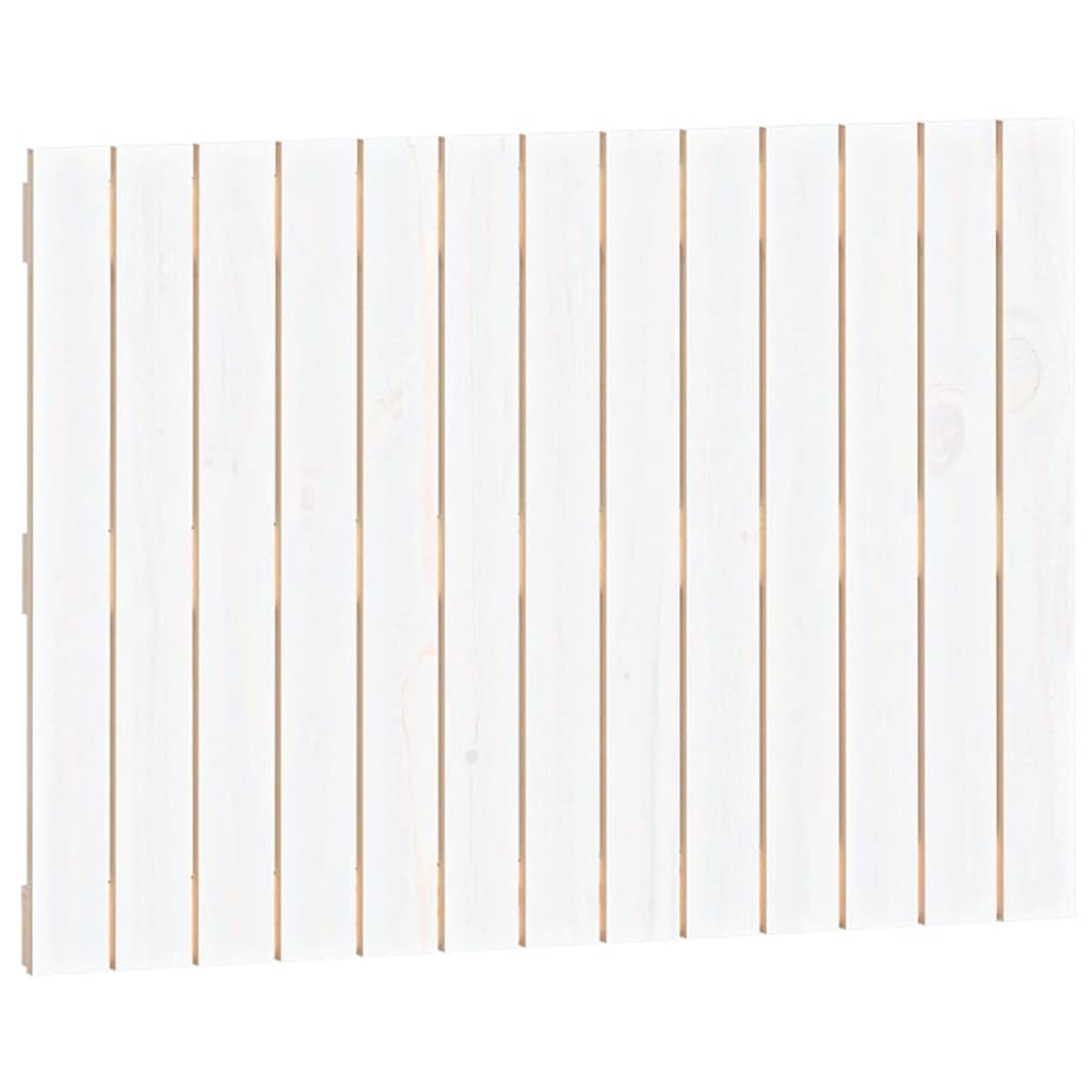 Wandhoofdbord 82,5X3X60 Cm Massief Grenenhout Wit 82.5 x 60 cm