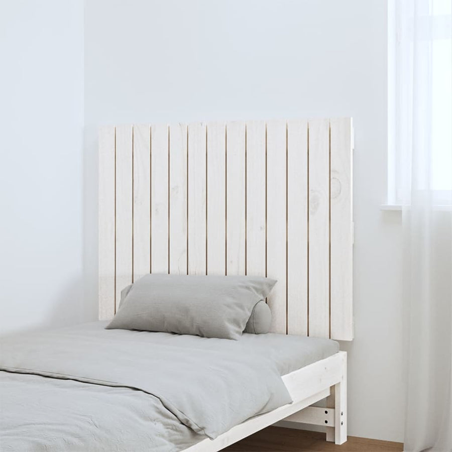 Wandhoofdbord 82,5X3X60 Cm Massief Grenenhout Wit 82.5 x 60 cm