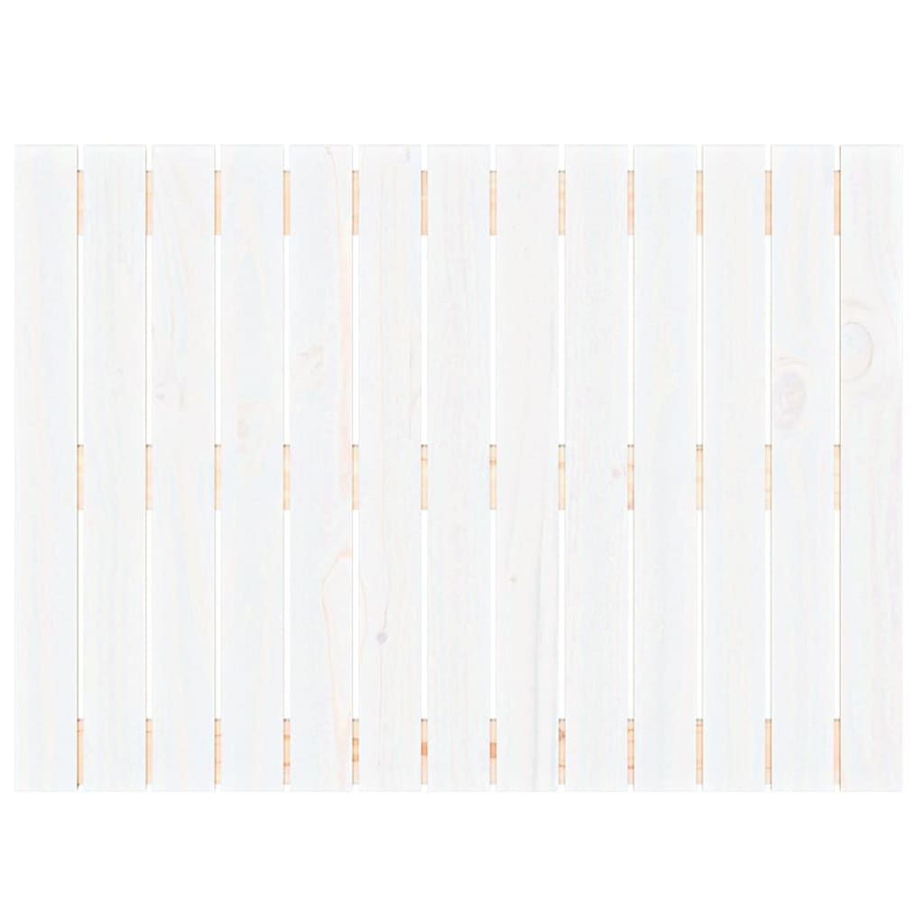 Wandhoofdbord 82,5X3X60 Cm Massief Grenenhout Wit 82.5 x 60 cm