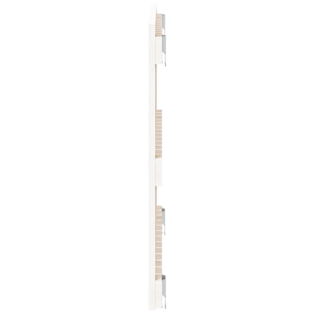 Wandhoofdbord 82,5X3X60 Cm Massief Grenenhout Wit 82.5 x 60 cm