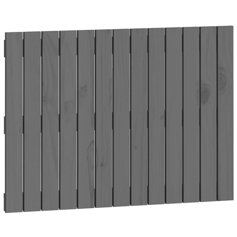 Wandhoofdbord 82,5X3X60 Cm Massief Grenenhout Grijs 82.5 x 60 cm