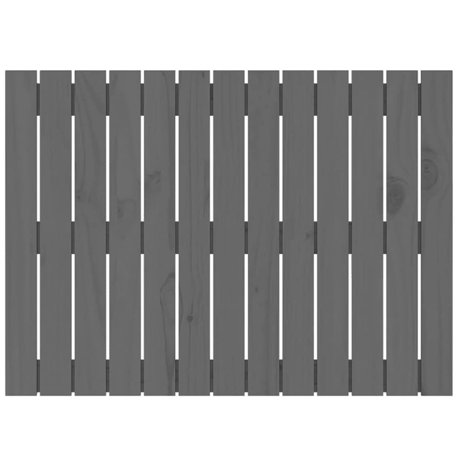 Wandhoofdbord 82,5X3X60 Cm Massief Grenenhout Grijs 82.5 x 60 cm