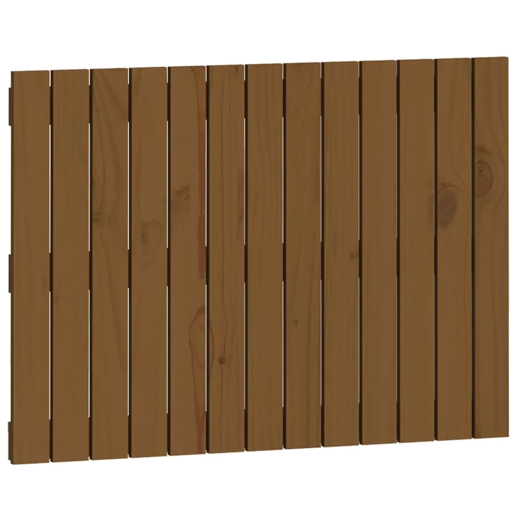 Wandhoofdbord 82,5X3X60 Cm Massief Grenenhout Honingbruin 82.5 x 60 cm