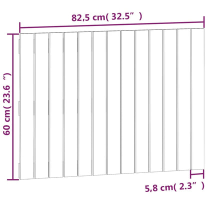 Wandhoofdbord 82,5X3X60 Cm Massief Grenenhout Honingbruin 82.5 x 60 cm
