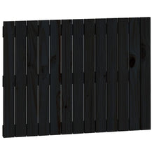 Wandhoofdbord 82,5X3X60 Cm Massief Grenenhout Zwart 82.5 x 60 cm